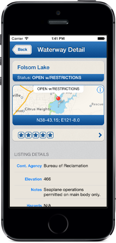 Water Landing Directory for iPhone, iPad and Android